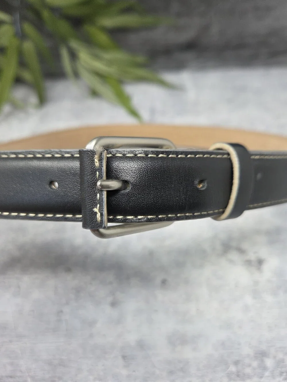 Ann Taylor Black Genuine Leather Belt Size Small
